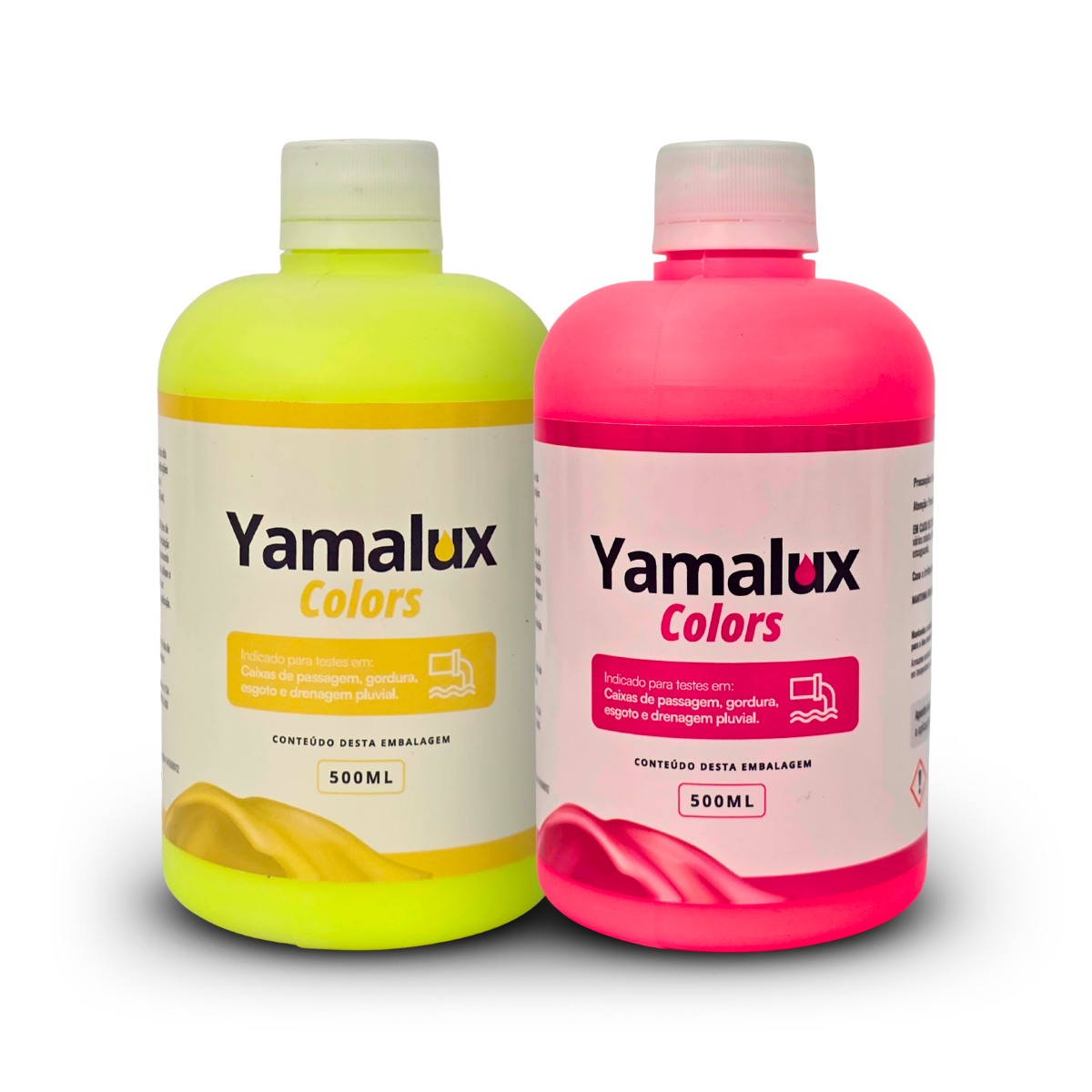 Yamalux Colors: frascos nas cores amarela e rosa